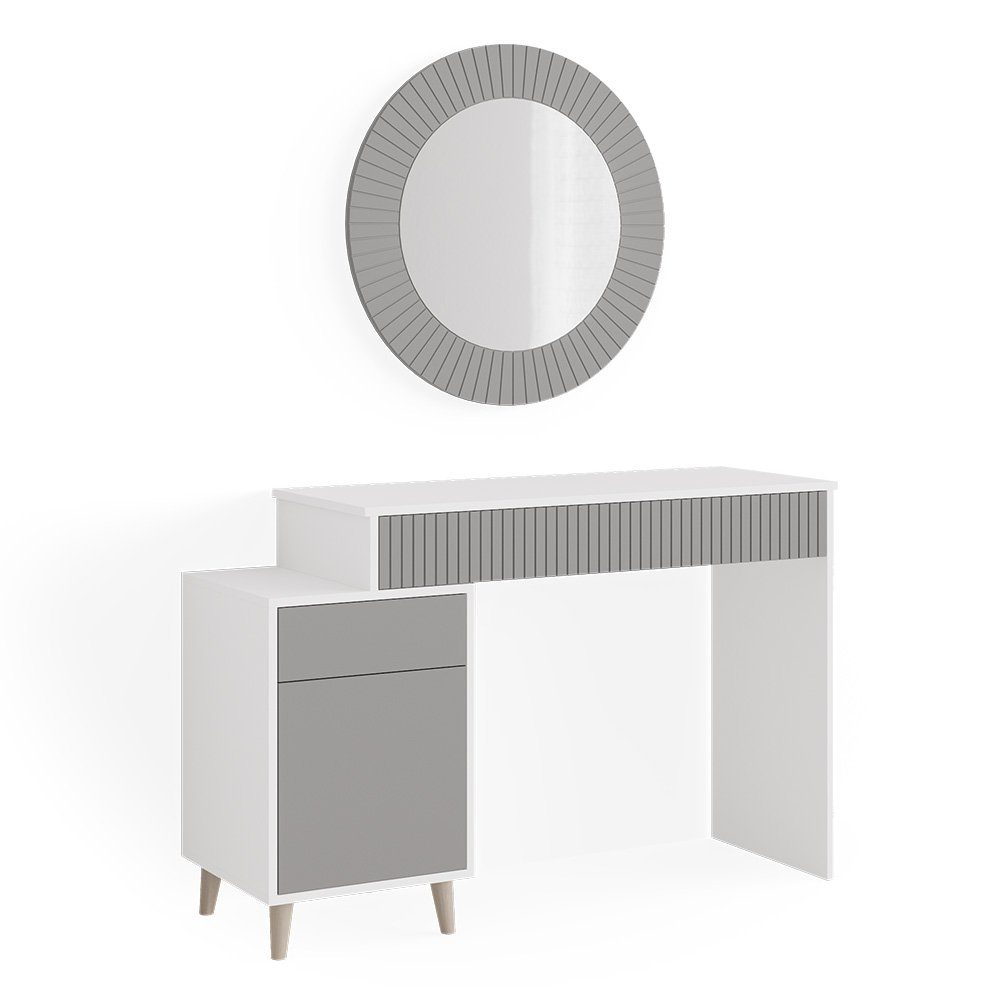 Vicco Schminktisch Arles, Weiß/Grau, 120 cm günstig online kaufen