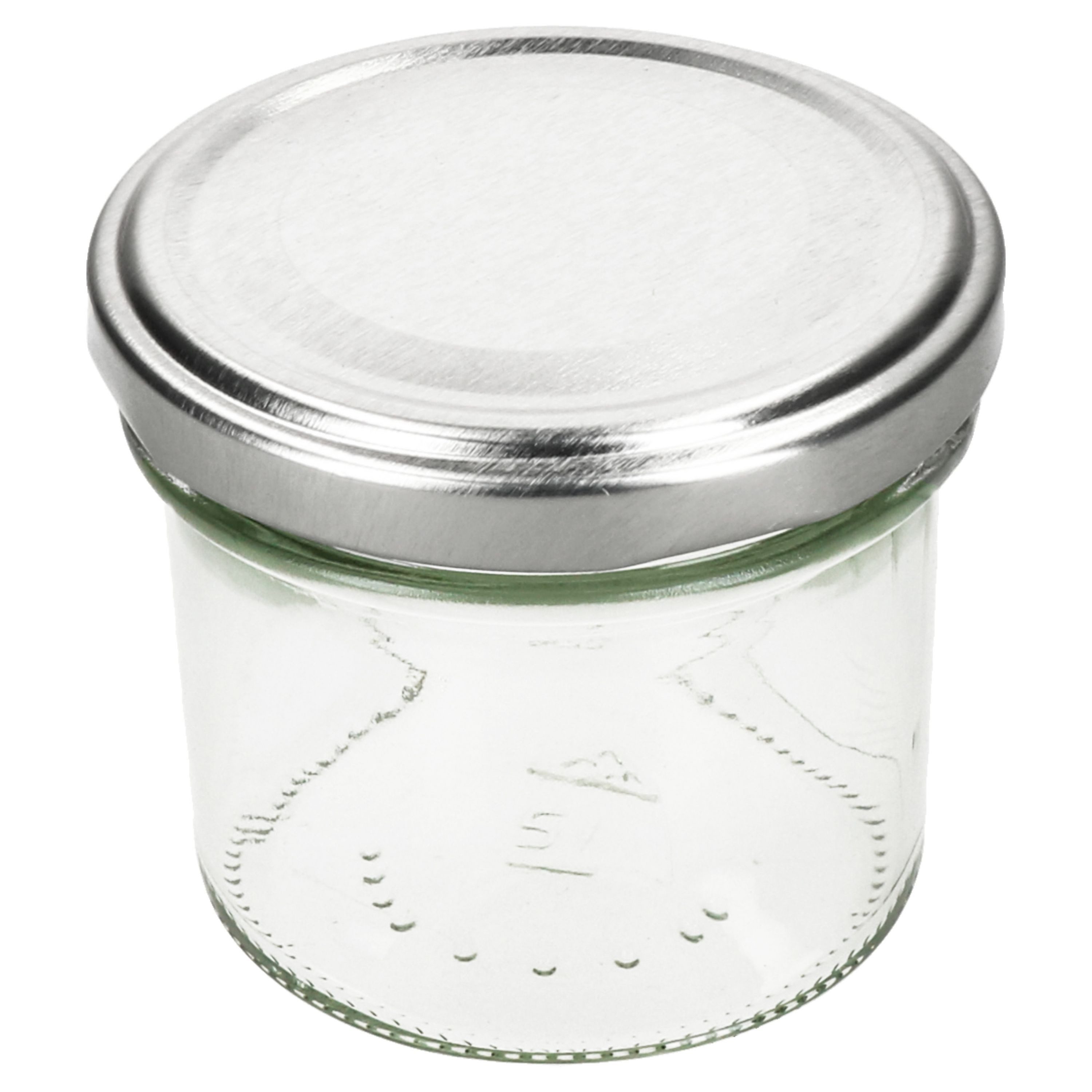 MamboCat Einmachglas 25er Set Sturzglas 125ml Einmachglas TO66 Silber Deckel, Glas