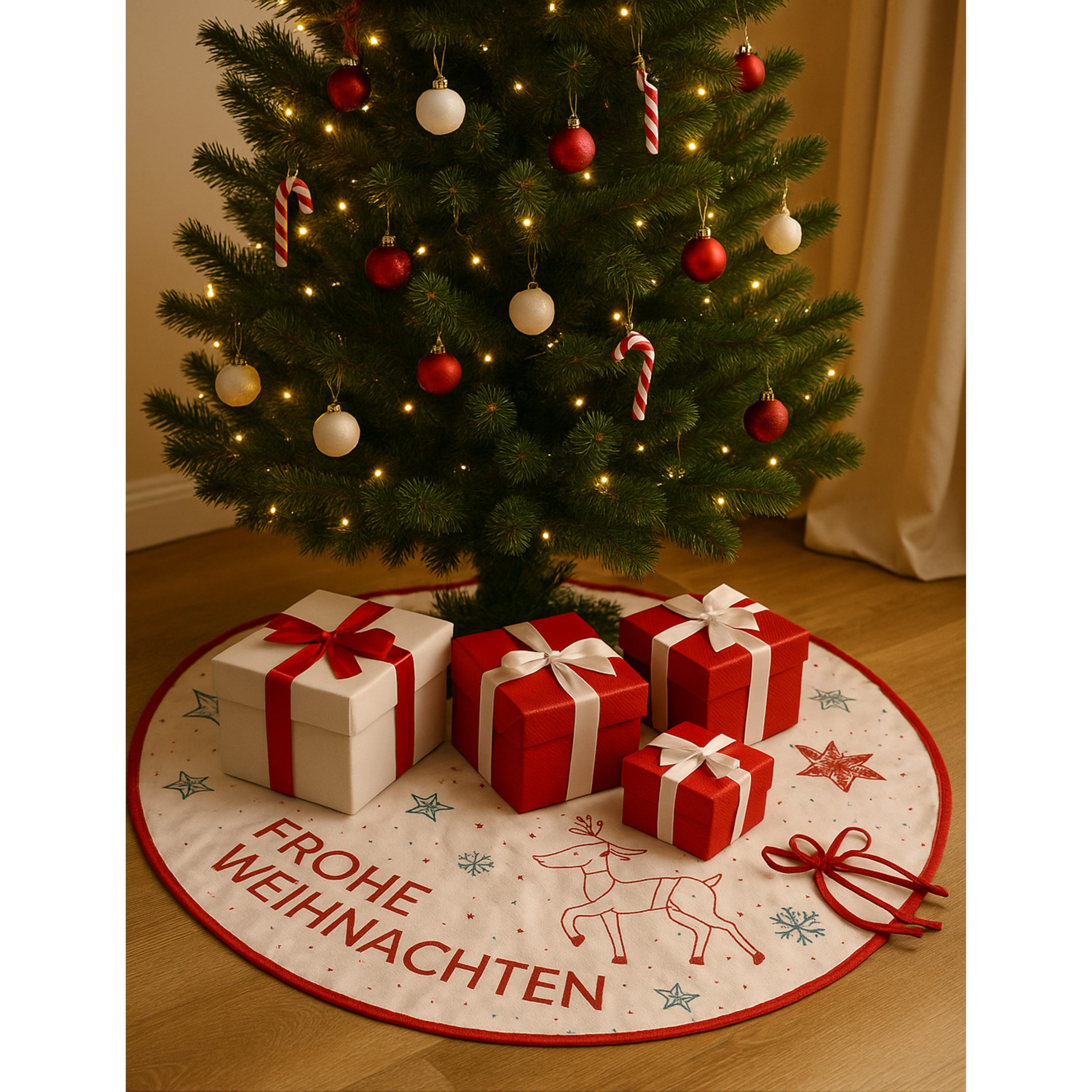 HundB Weihnachtsbaumdecke Weihnachtsbaum-Decke, Ø 76 cm günstig online kaufen