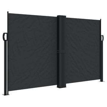 vidaXL Seitenmarkise Seitenmarkise Ausziehbar Schwarz 140x1000 cm Windschutz Seitenrollo