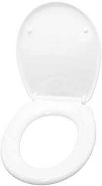 CORNAT WC-Sitz Klassisch weißer Look - Pflegeleichter Duroplast - Quick up