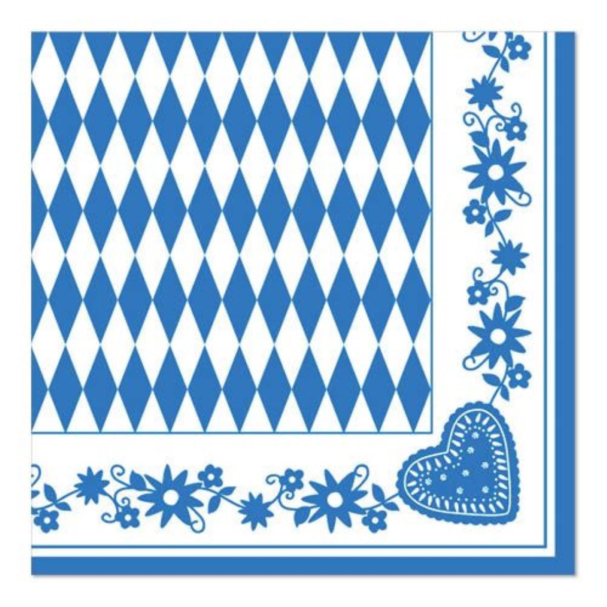 PAPSTAR GmbH Hängedekoration Servietten Motiv 40x40cm/50Stk., Bayrisch Blau
