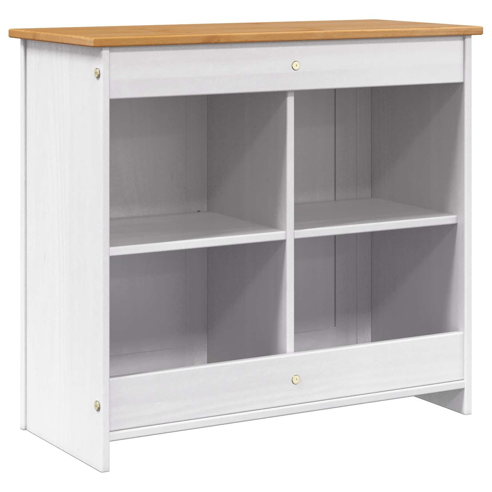 vidaXL Aquariumunterschrank Aquariumständer PANAMA Weiß und Braun 81 x 36 x 73 cm 250 kg (1-St) – Bild 5 von 5