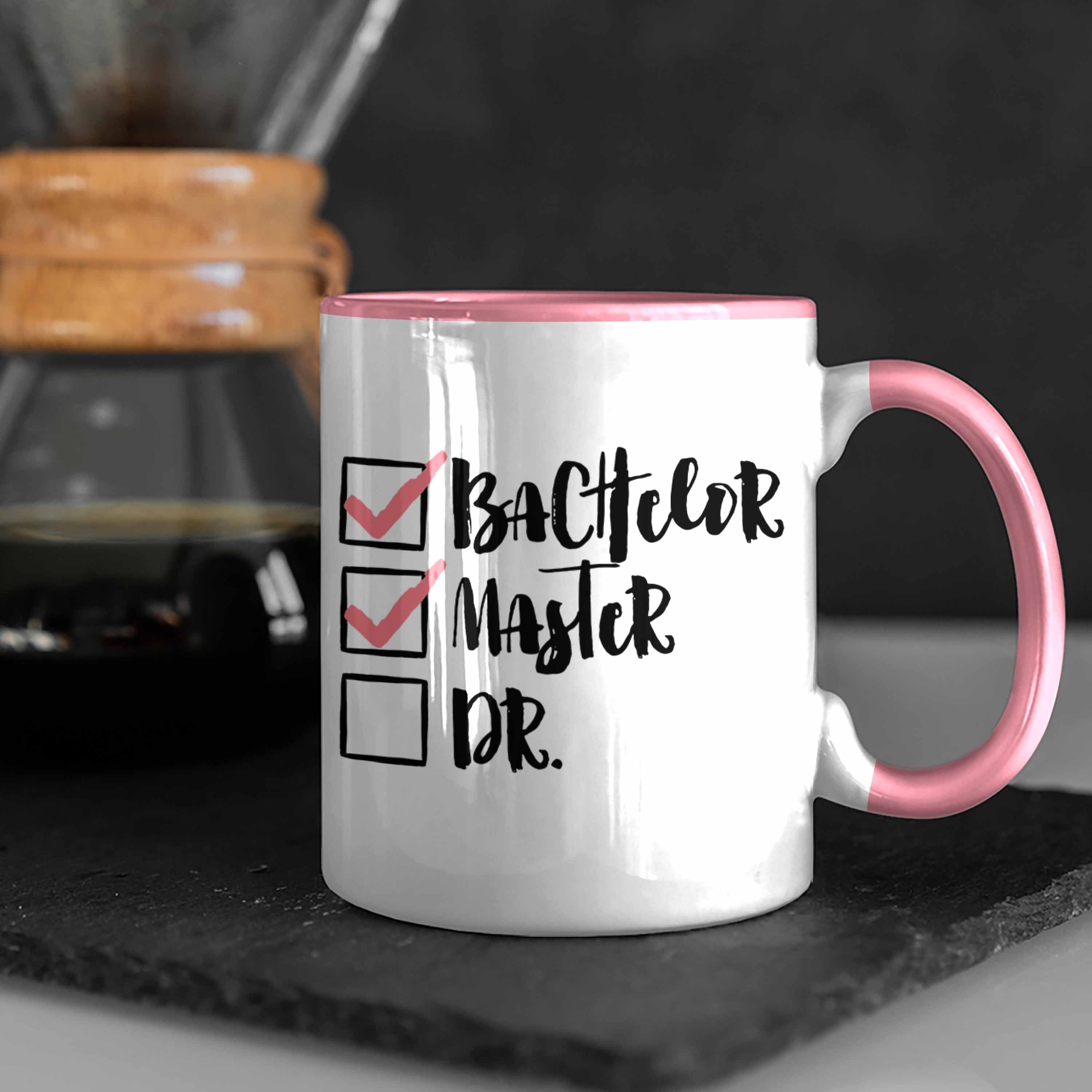 Trendation Tasse - - Studium Graduation Doktor Bachelor Rosa Trendation Bestanden Master Geschenk Abschluss Prüfung Master Tasse