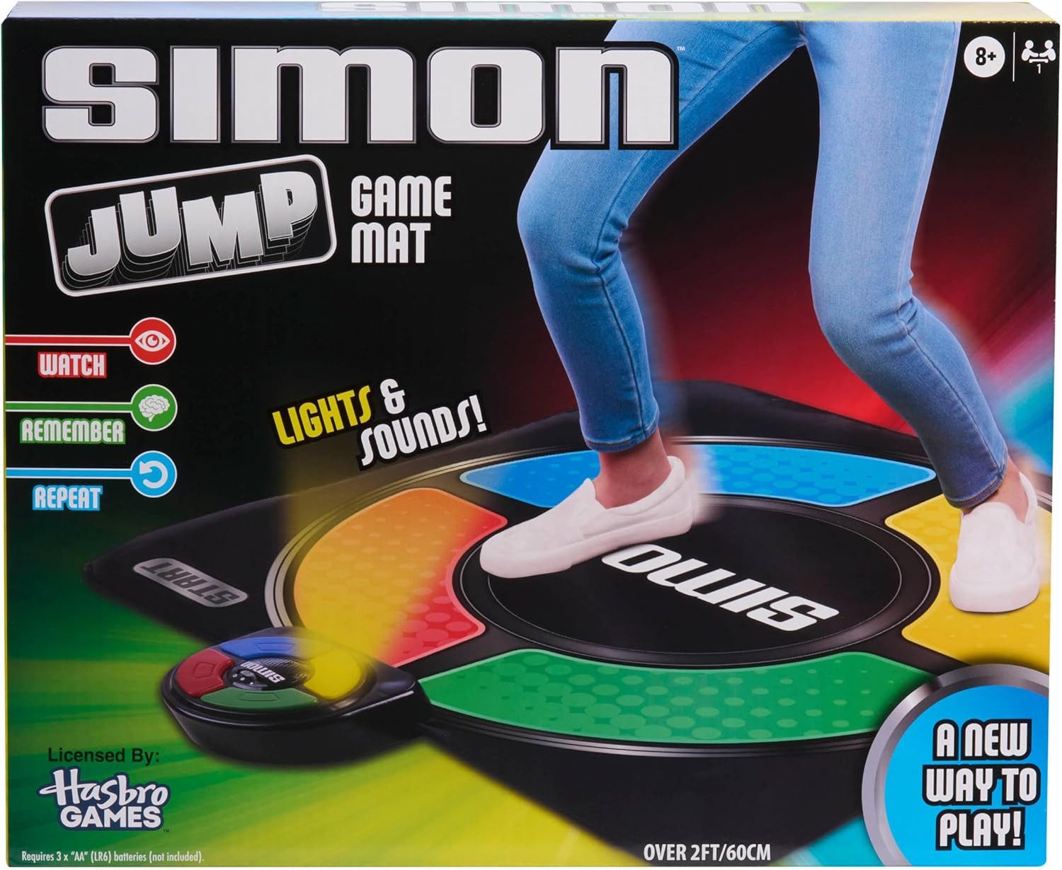 Hasbro Spielmatte Just Play Simon Jump Sprungspielmatte Soundeffekte Gedächtnisspiele 8+