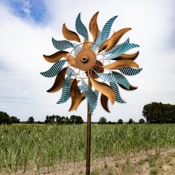 Lemodo Windspiel Windrad "Fire Flower", richtet sich nach dem Wind aus