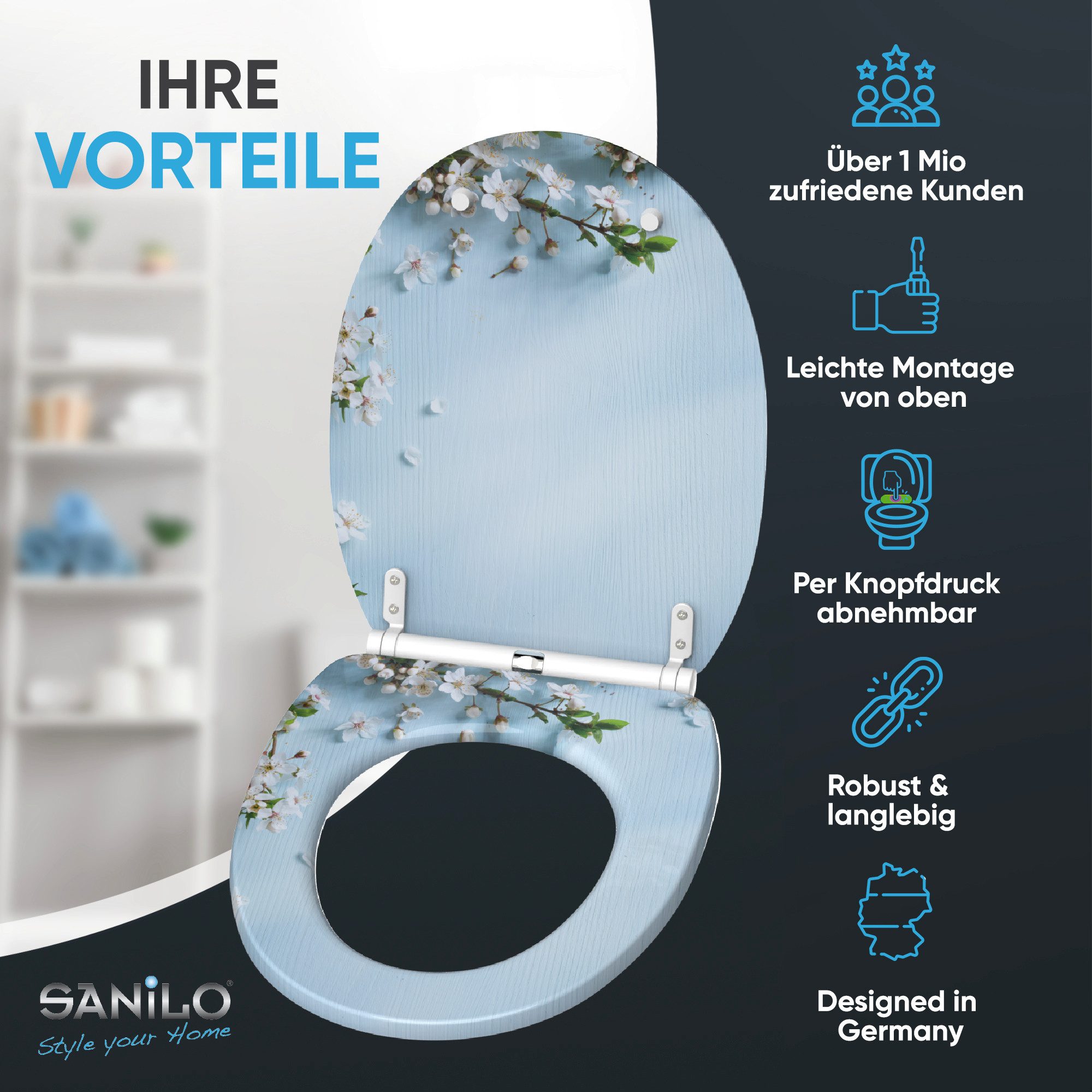 Sanilo WC-Sitz mit Absenkautomatik & Top Fix in vielen Designs, hochwertig, günstig online kaufen