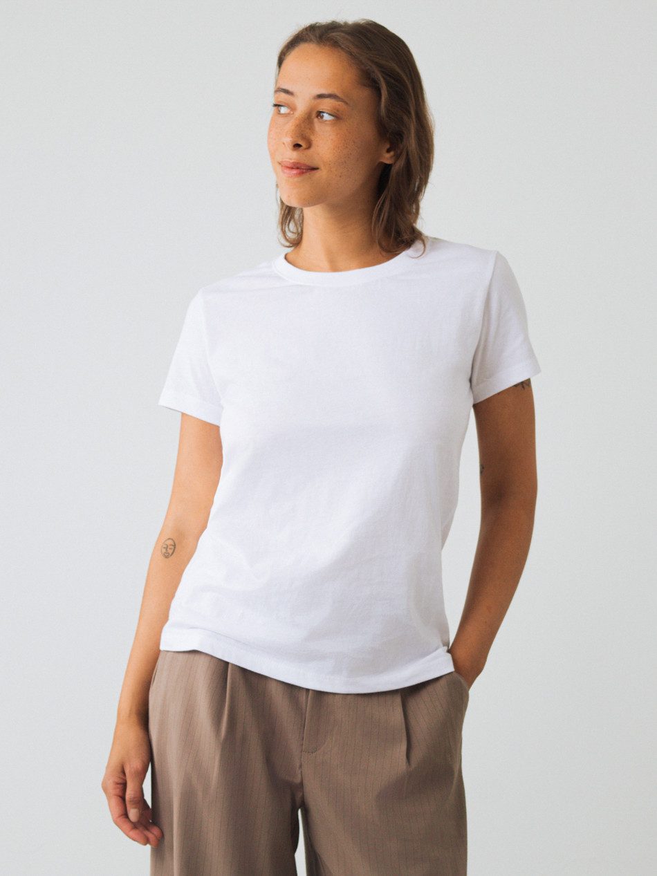 HONEST BASICS Rundhalsshirt Damen aus OCS und GRS zertifizierter Bio-Baumwo günstig online kaufen