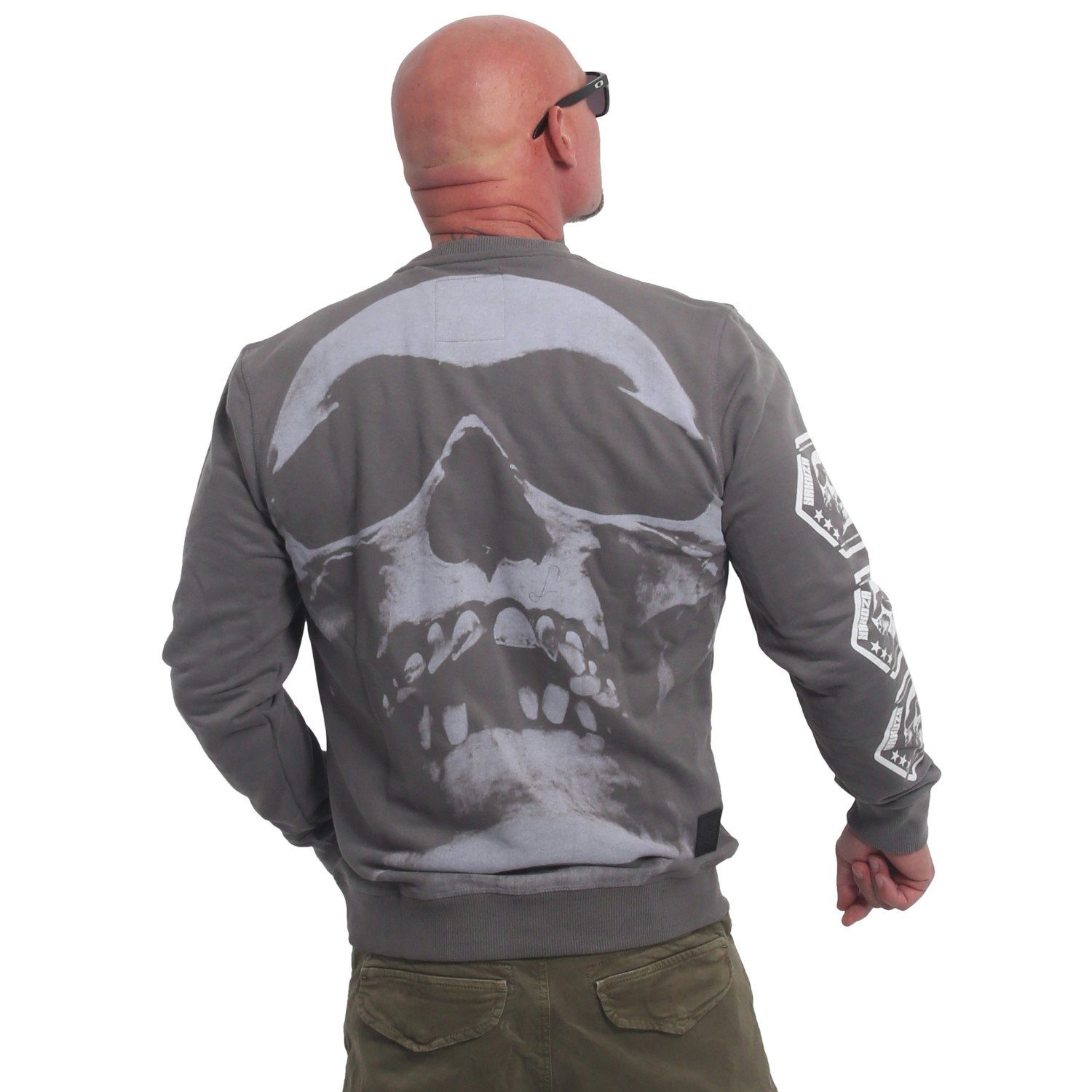 YAKUZA Skull steel Sweatshirt Ghost gray