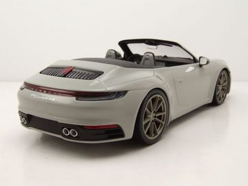 Minichamps Modellauto Porsche 911 Carrera 4S Cabrio 2019 grau Modellauto 1:18 Minichamps, Maßstab 1:18