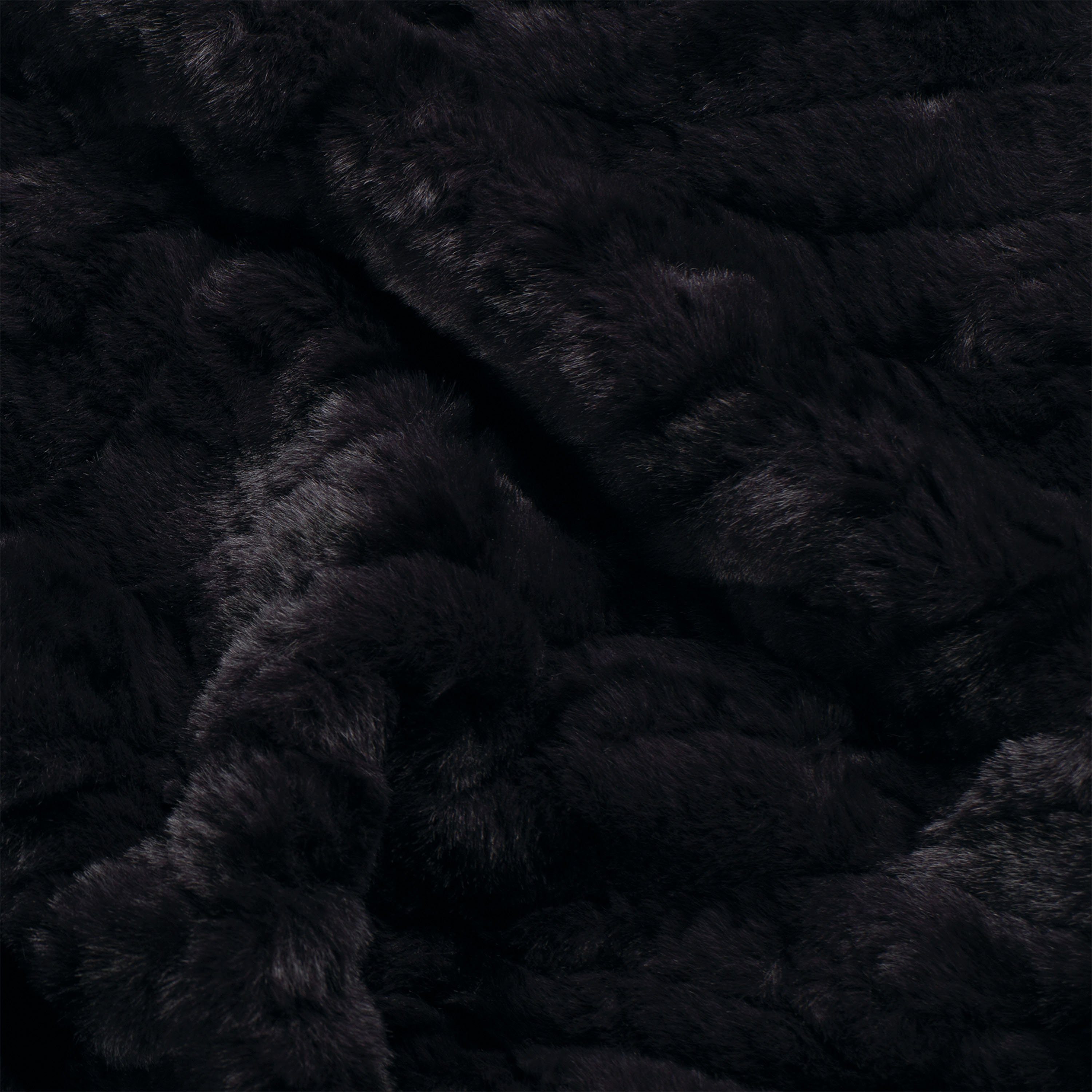 Flurry, Kunstfell, weichem Musterring, Wohndecke aus schwarz Kuscheldecke