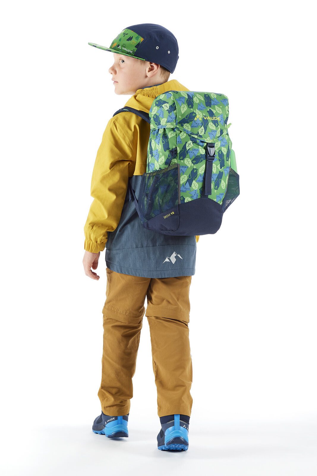 VAUDE Trekkingrucksack Puck 14, Kinderrucksack inklusive Regenhülle und Sitzmatte, 14 Liter