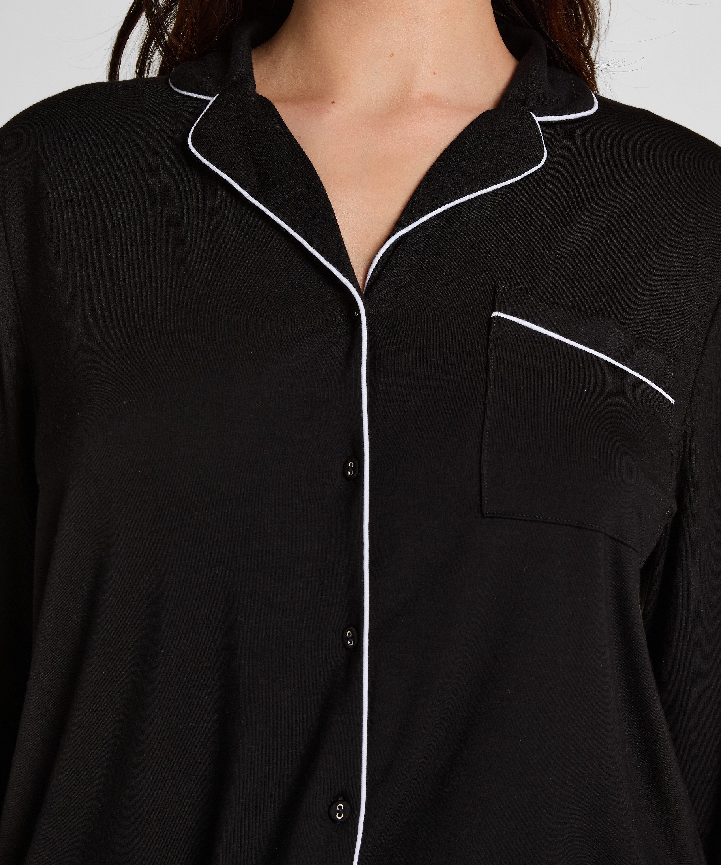 Hunkemöller Pyjama Essential Jersey Long-Sleeved Jacket günstig online kaufen