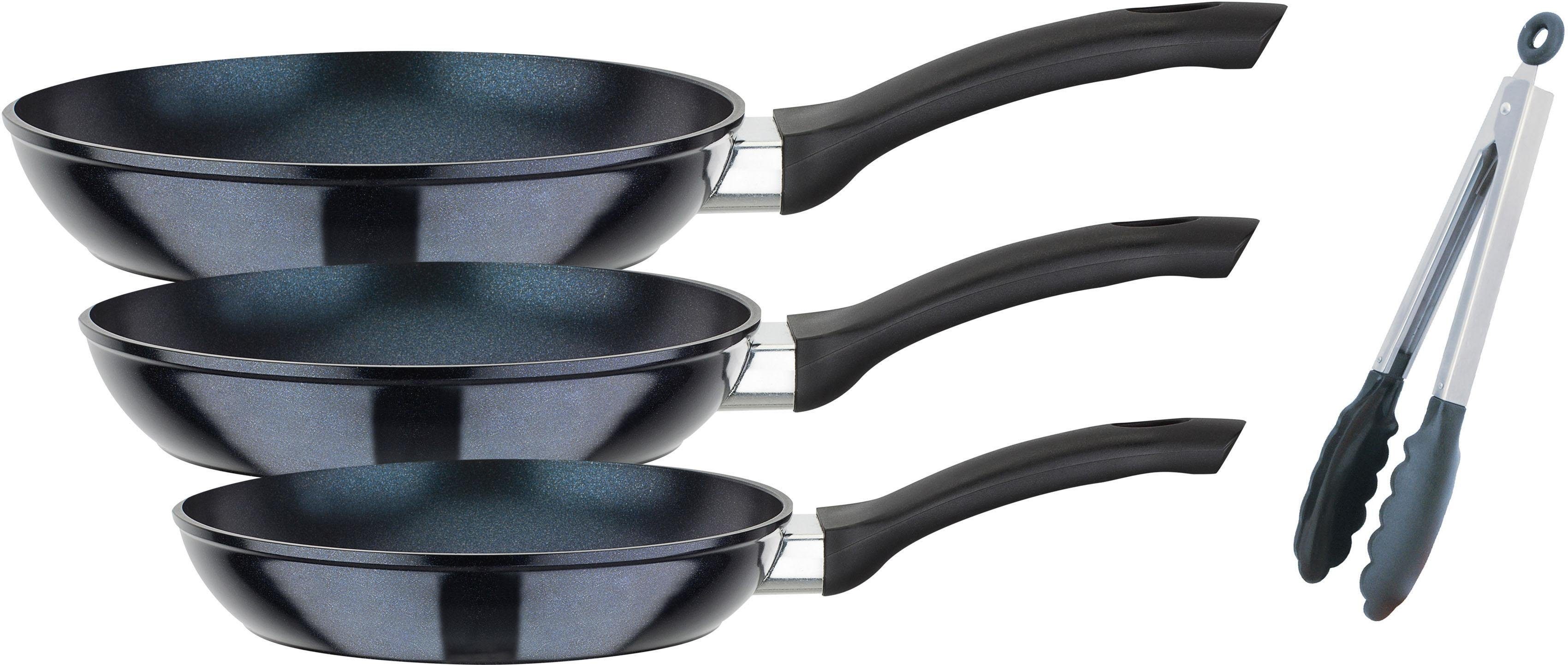 GSW Pfannen-Set Temptura Plus, Aluminium (Set, 3-tlg., 1x Bratpfanne Ø 20 cm, 1x Bratpfanne Ø 24 cm, 1x Bratpfanne Ø 28 cm), Induktion