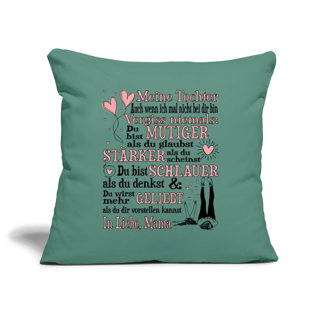 Spreadshirt Kissenbezug Meine Tochter Geschenk Liebeserklärung Mama Kissenbezug 45x45 cm