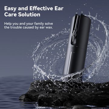 GOOLOO Ohrenreiniger Ohrenschmalz Entferner, IP67 Wasserdicht Elektrischer Ohrenreiniger, Ohrendusche mit 4 Waschmodi, Ohrreiniger für Erwachsene, Ohrspülung für den Heimgebrauch