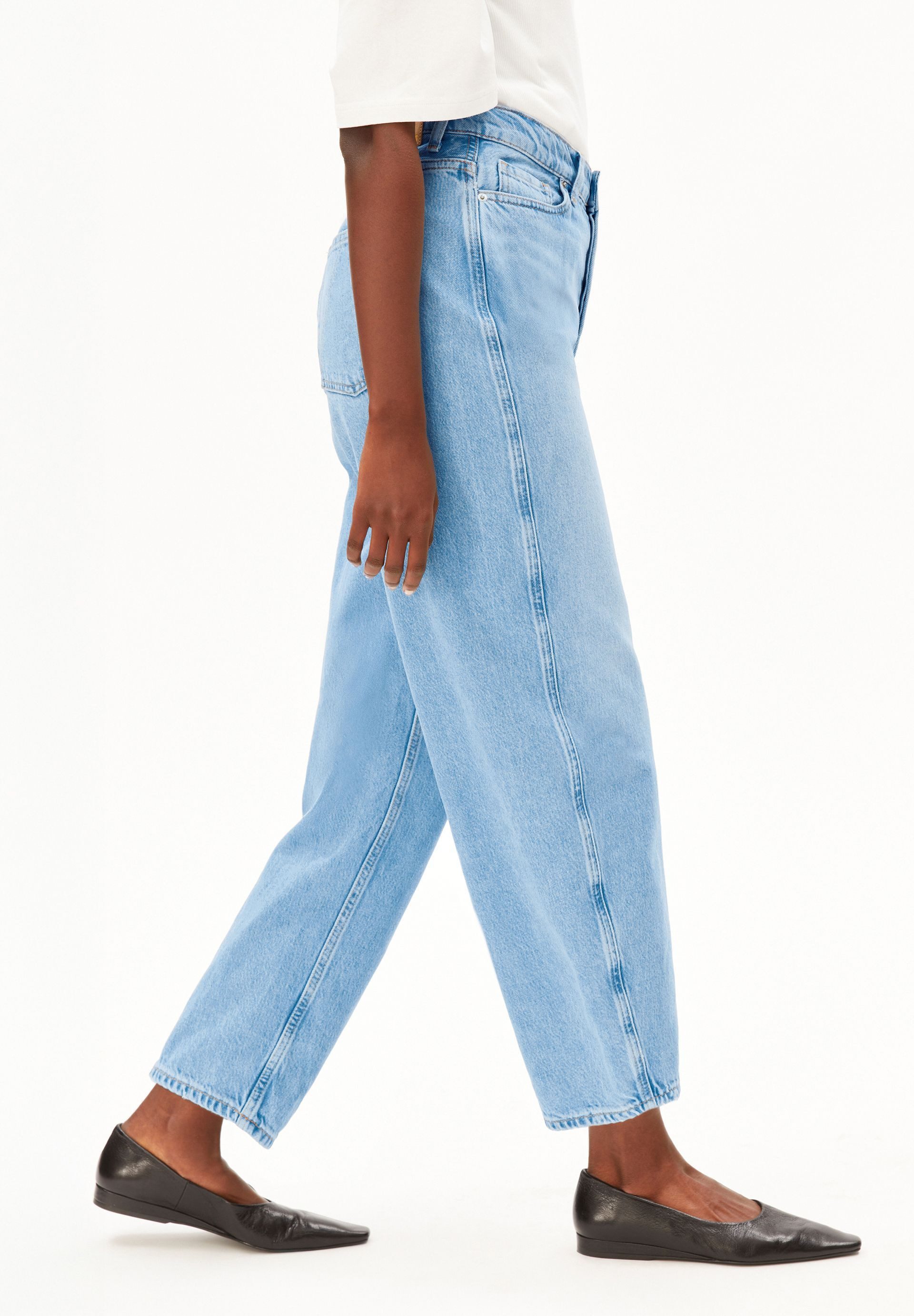 Armedangels Weite Jeans BAARLY BARREL Bio-Baumwoll Mix Non-Stretch (Non-Stretch, Loose Fit) High waist – Bild 5 von 5