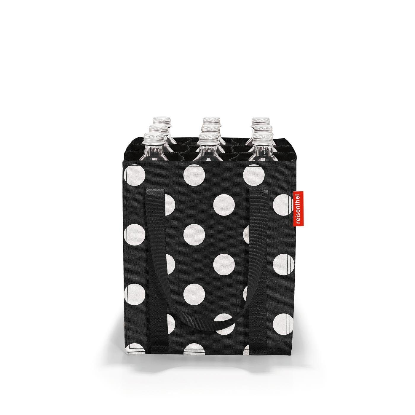 REISENTHEL® Flaschenkorb bottlebag, Flaschenträger Flaschentasche Einkaufstasche Flaschenkorb white dots bottlebag