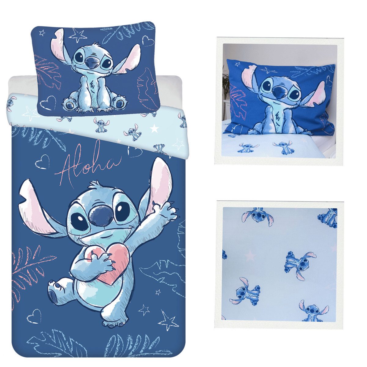Lilo & Stitch Bettwäsche Kinderbettwäsche Disney Lilo & Stitch Wende-Bettbe günstig online kaufen