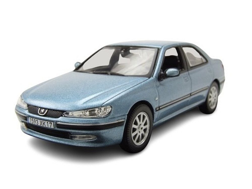 Modellauto Peugeot 406 2002 hellblau metallic