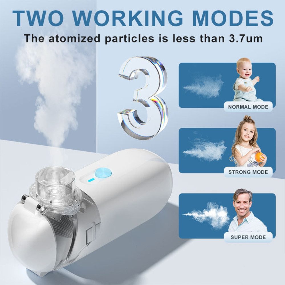 SSY Mini-Inhalator Ultraschall-Inhalationsgerät für Kinder, Einfache Handhabung Vielseitig einsetzbar, Ultraschall-Technologie Leise & Tragbar – Bild 5 von 5