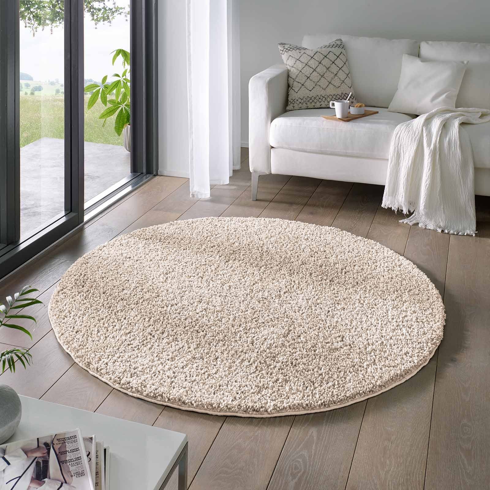 TaraCarpet Langflor-Teppich Venezia Shaggy, rund, Höhe: 35 mm, Hochflor Sha günstig online kaufen