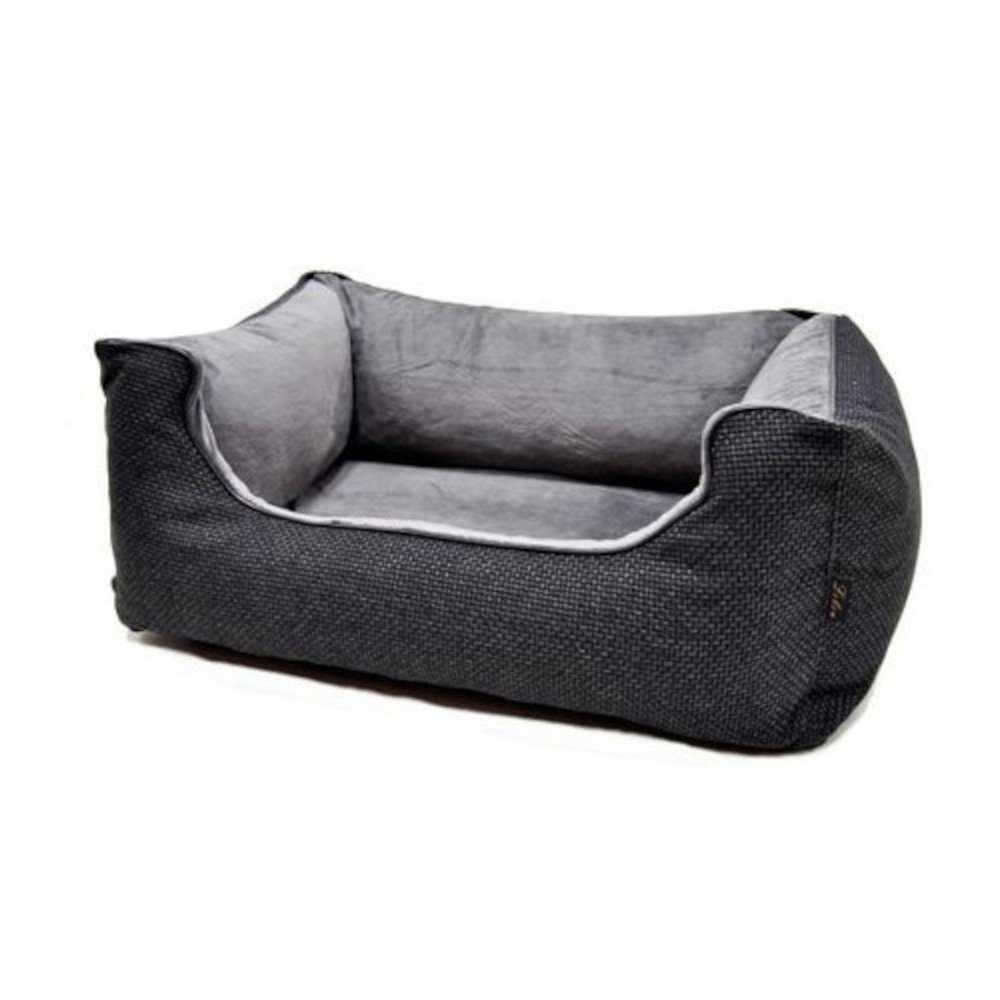 Ollesch Tierbett Lebon Hundebett Louis PLUS - Grau Größe: 80 x 60 cm, Extraweiche Füllung, Memory Foam