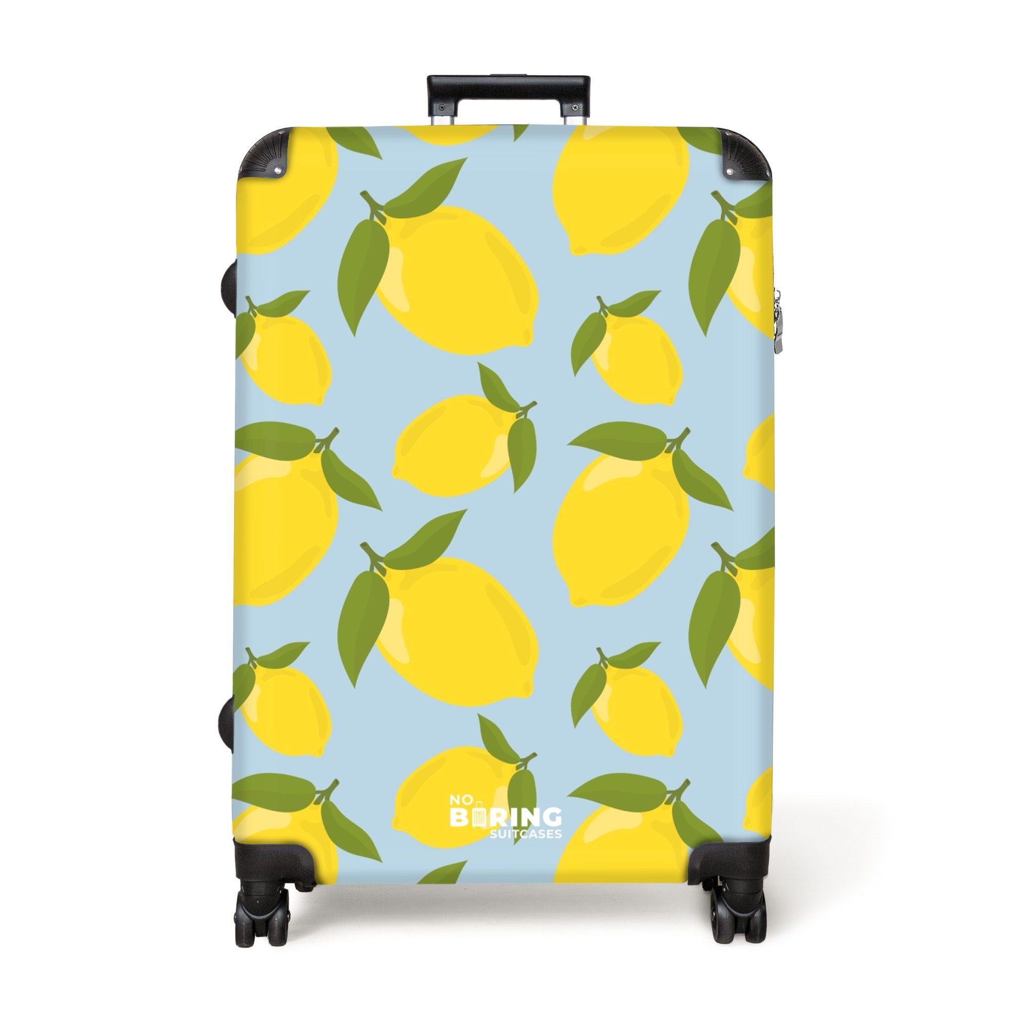 NoBoringSuitcases.com© Hartschalen-Trolley Pastellblau mit Zitronen 77 günstig online kaufen