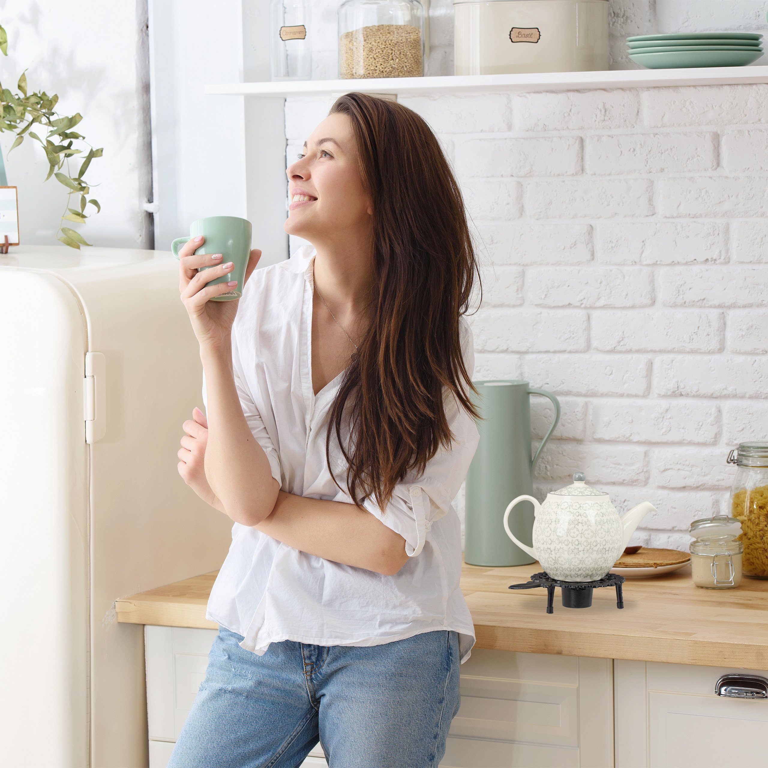 relaxdays Stövchen Gusseisen Stövchen