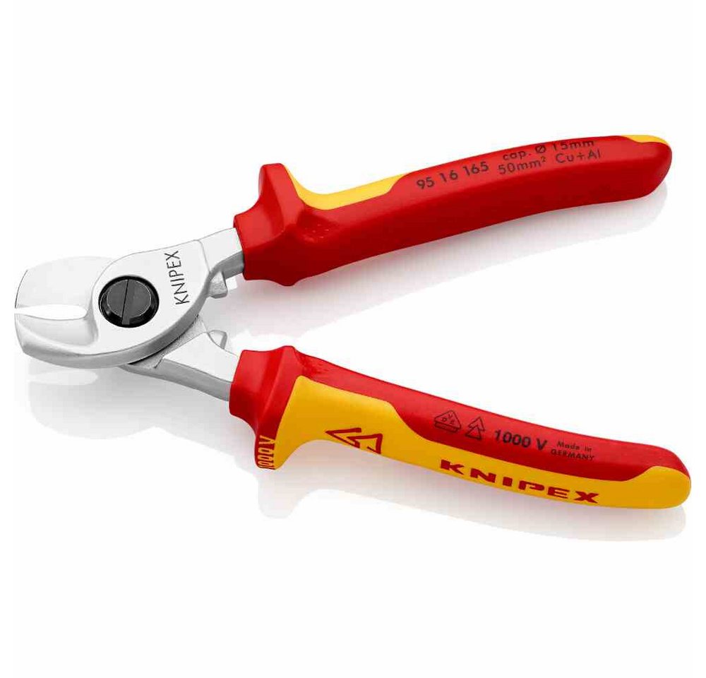 Thumbnail - Knipex Kombizange Kabelschere mechanisch Einhand Ø15mm 50mm² L165mm Isoliert VDE-geprüft