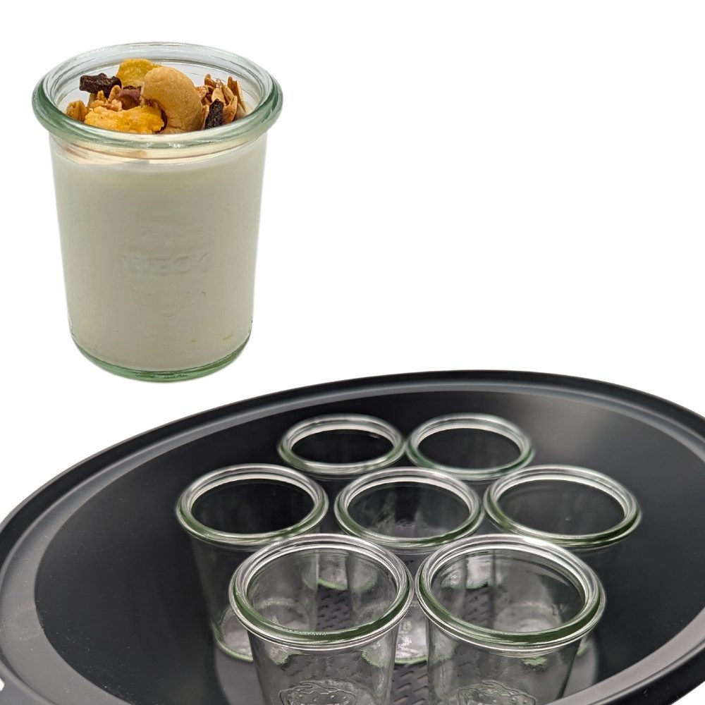 mikken Joghurtgläser 8er Set WECK Dessertgläser 160 ml Joghurtgläser mit Frischhaltedeckel, (Starter-Set, 8er Set) – Bild 4 von 5