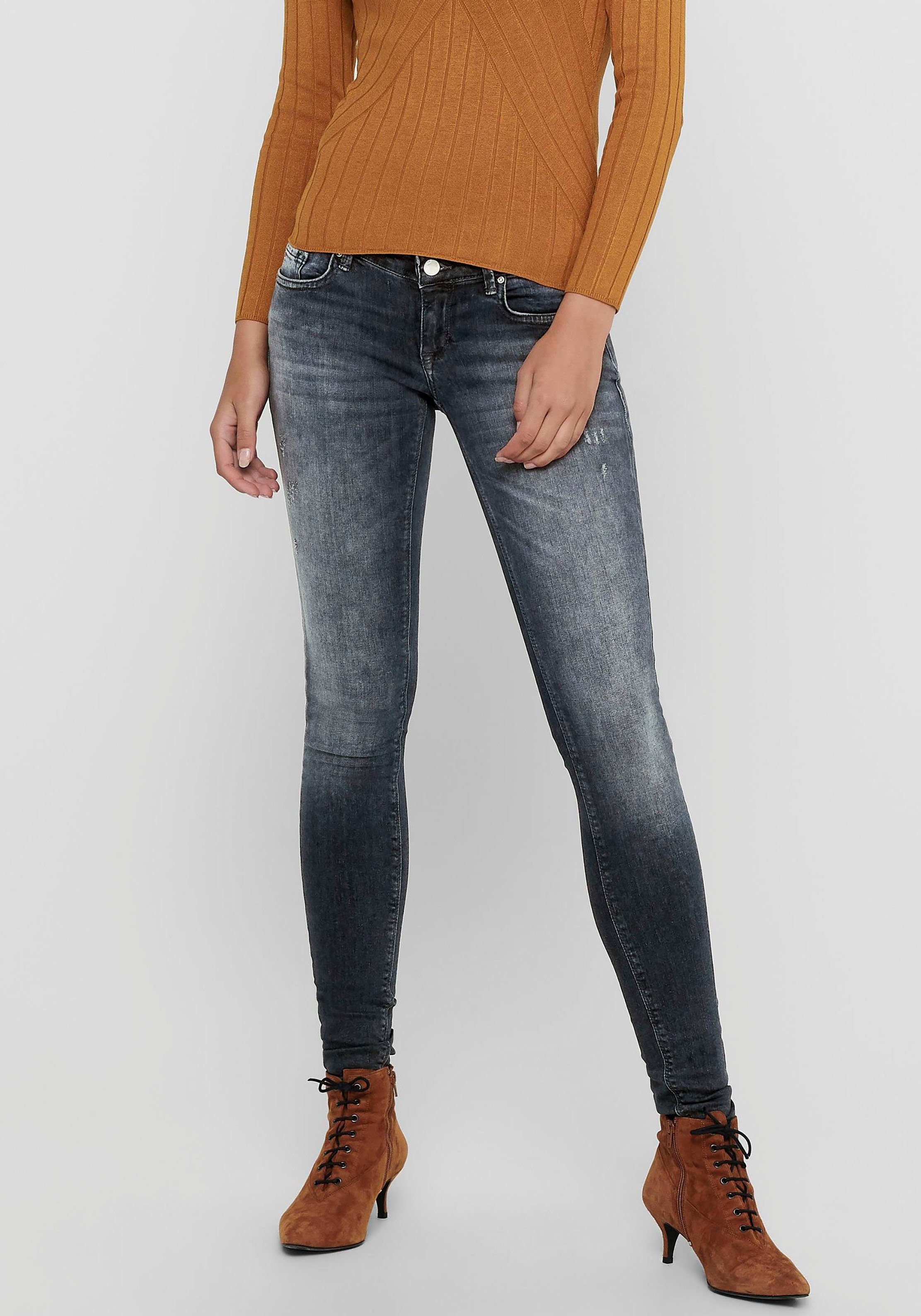 Only Skinny-fit-Jeans »ONLCORAL LIFE SL SKINNY« mit Destroyed Details  online kaufen | OTTO