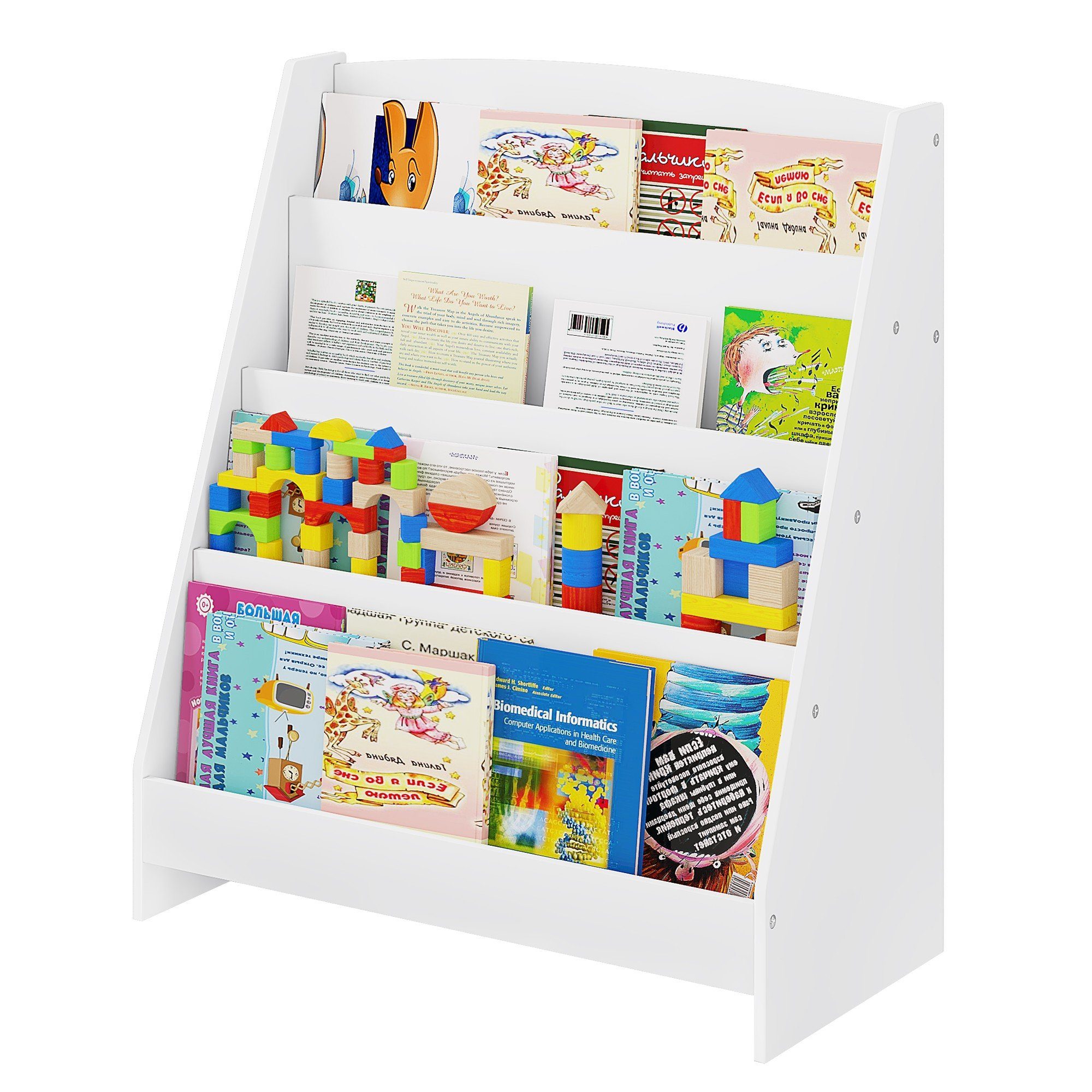 EUGAD Kinderregal, 1-tlg., Bücherregal mit 4 günstig online kaufen