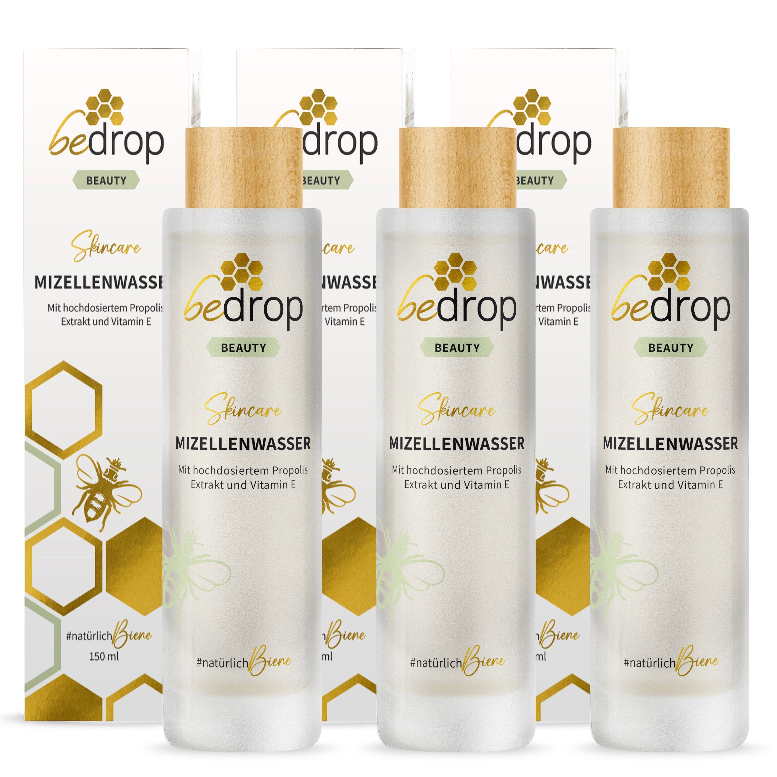 bedrop Gesichtswasser MIZELLENWASSER / TONIKUM mit hochdosiertem Propolis Extrakt, Verfeinern des Hautbildes