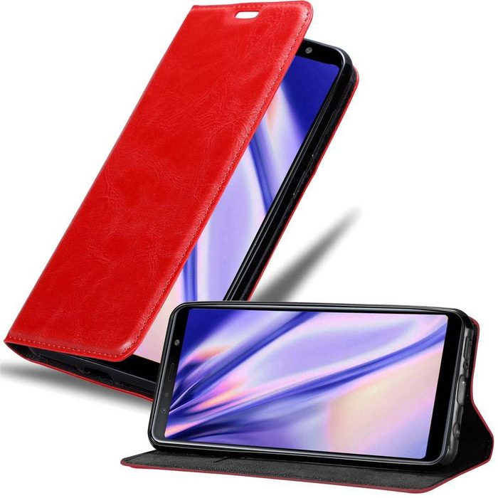 Cadorabo Handyhülle Book Invis. Magnet Samsung Galaxy A7 2018 Klappbare Handy Schutzhülle - Hülle - mit Standfunktion und Kartenfach
