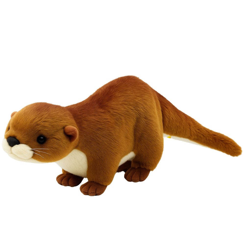 LEAN TOYS Kuscheltier Plüschotter Schmusetier Wildtierfigur (Spar-Set, 1-St., 50 x 17 x 10 cm weich), naturgetreue Form, weiches Kurzhaarfell, 50 cm