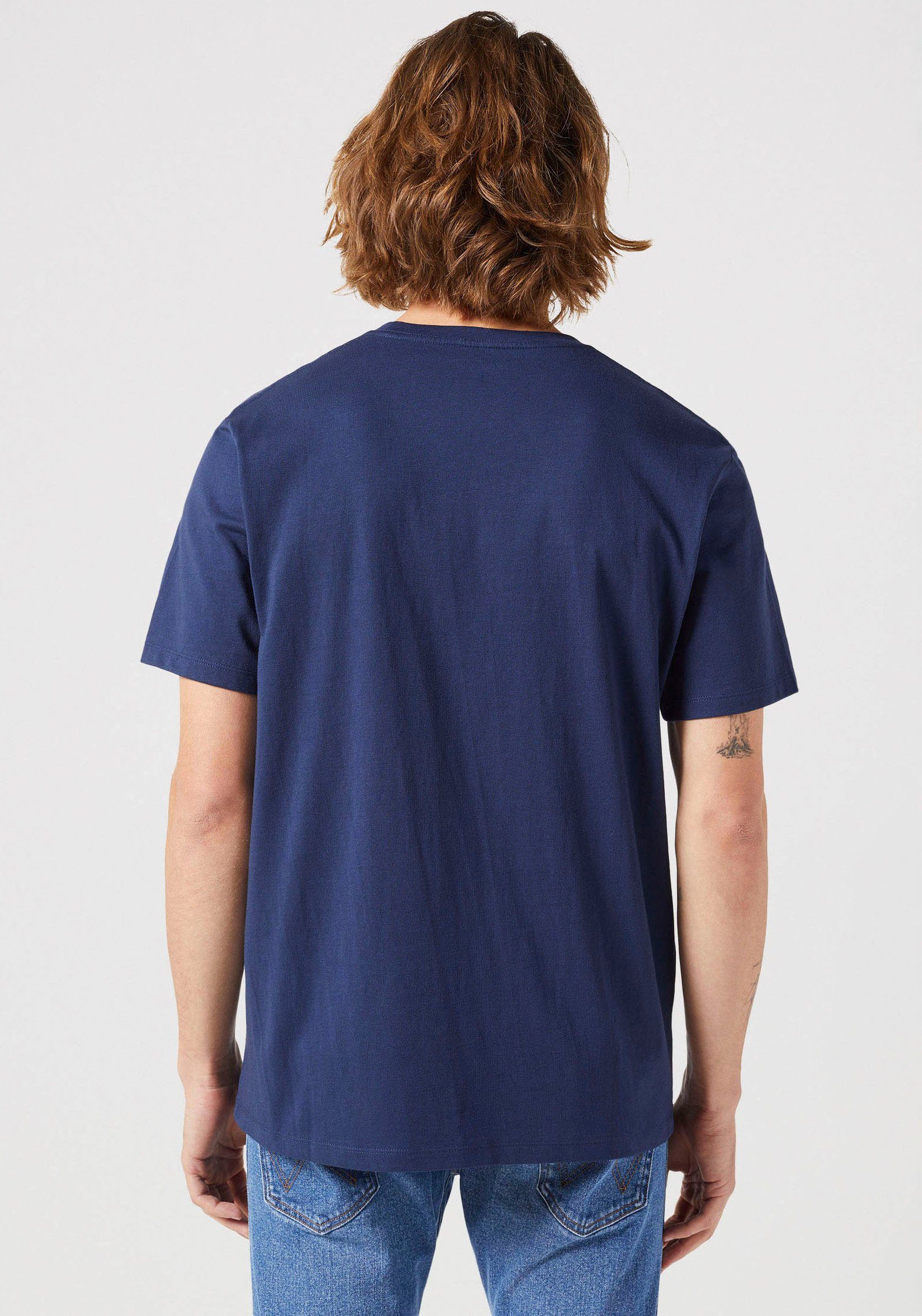 Wrangler Kurzarmshirt mit Logostickerei auf der günstig online kaufen