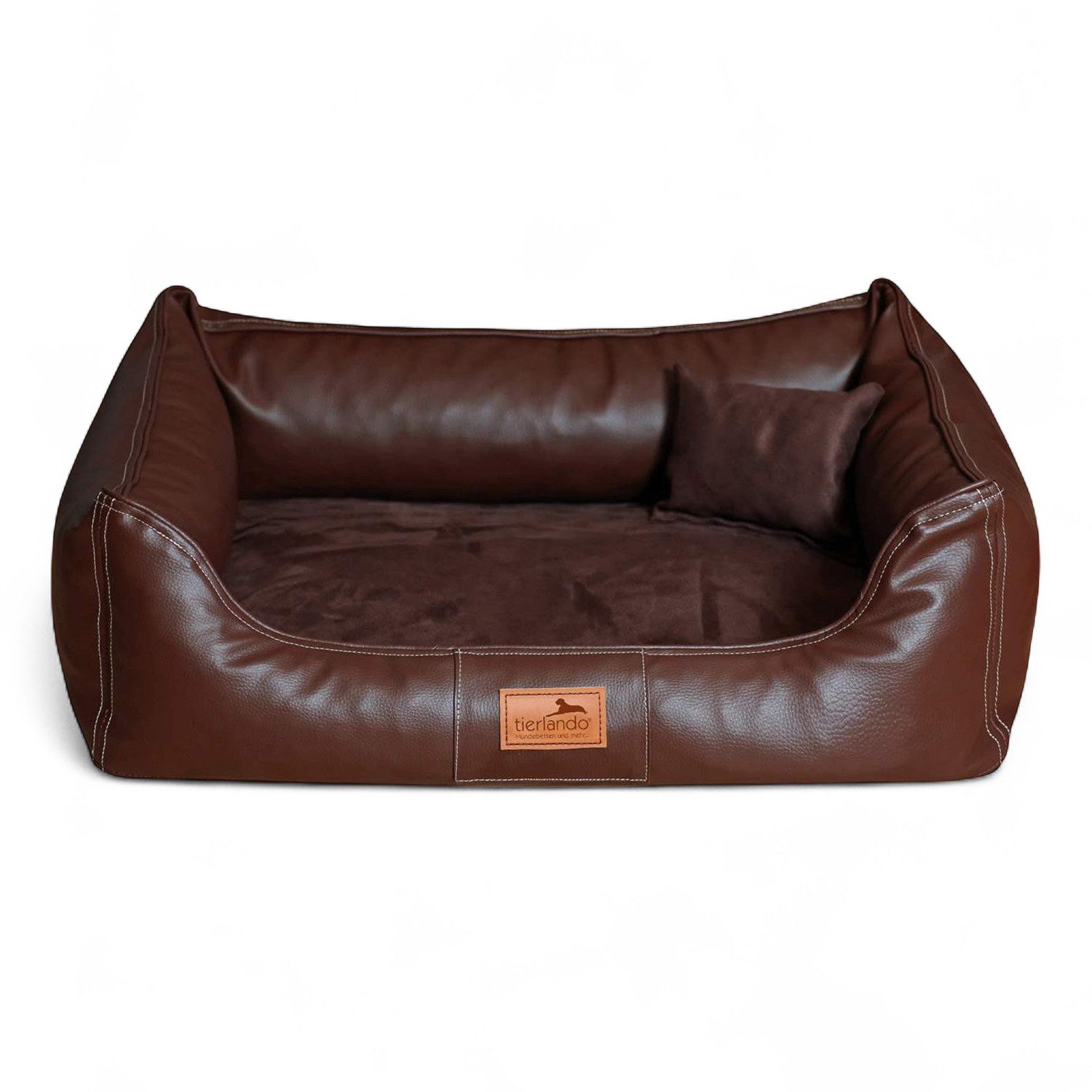 tierlando® Tierbett MADDOX VIP Orthopädisches Hundebett VISCO Velours Kunstleder