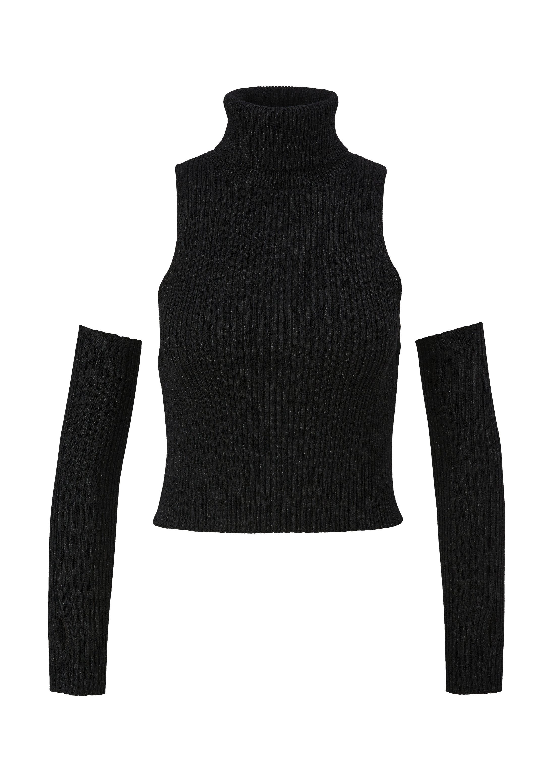 QS Muskelshirt Strickpullunder Stricktop mit Stulpen, QS x ELIF