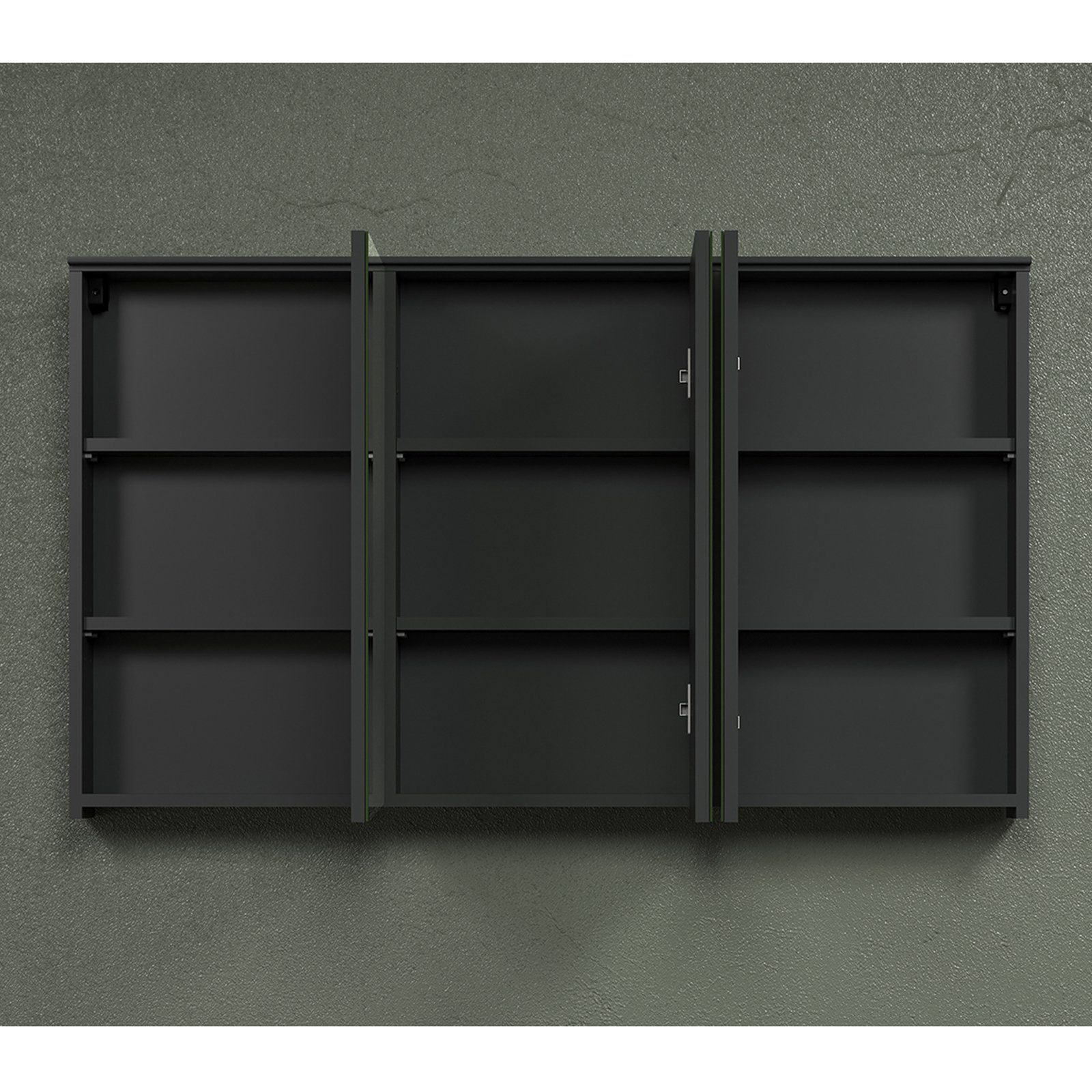 trendteam Spiegelschrank Spiegel Schrank Badspiegel Badezimmerschrank Anthrazit 120x70x17cm