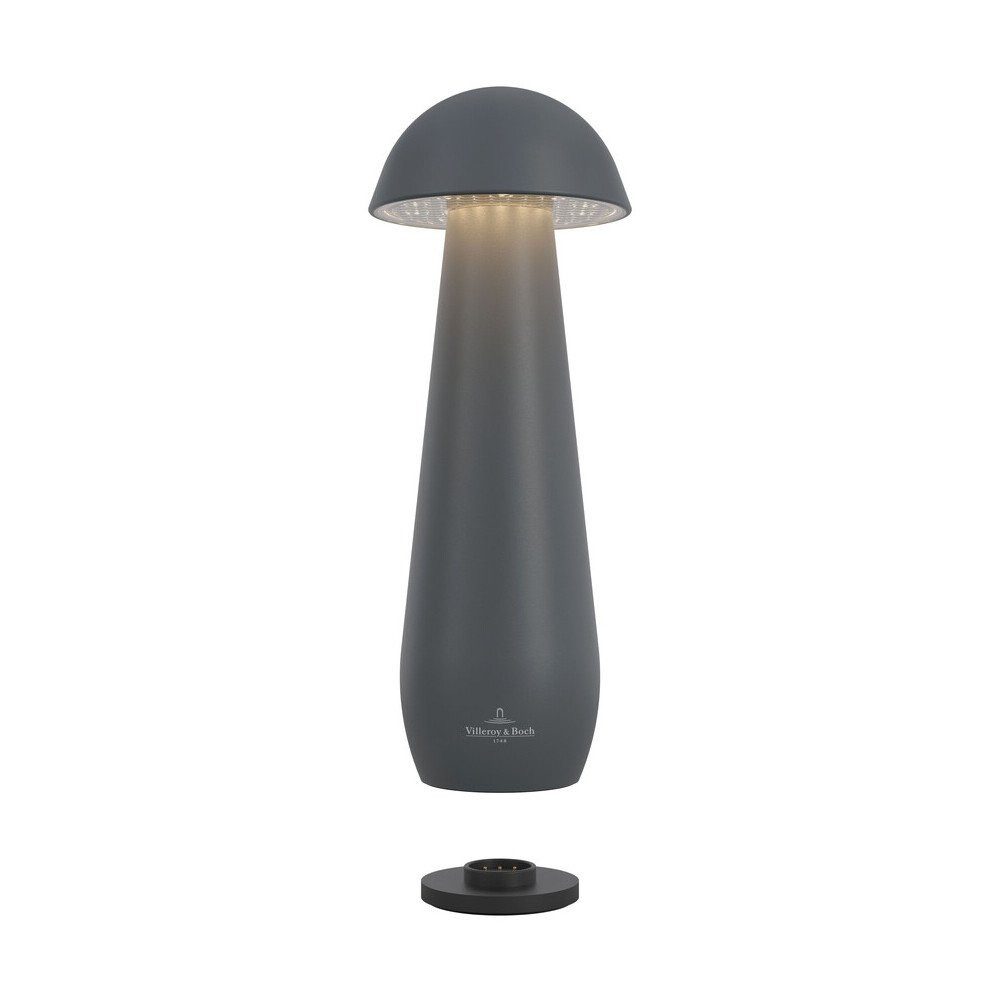 Villeroy & Boch Tischleuchte Tischleuchte 21 cm 1,5 W Modena anthrazit, Tischleuchte, Ø8cm, Aluminium, anthrazit