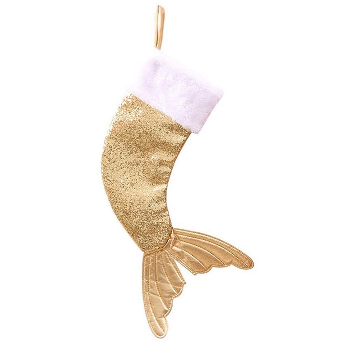 FeelGlad Socken Meerjungfrau Fischschwanz Weihnachtsstrumpf