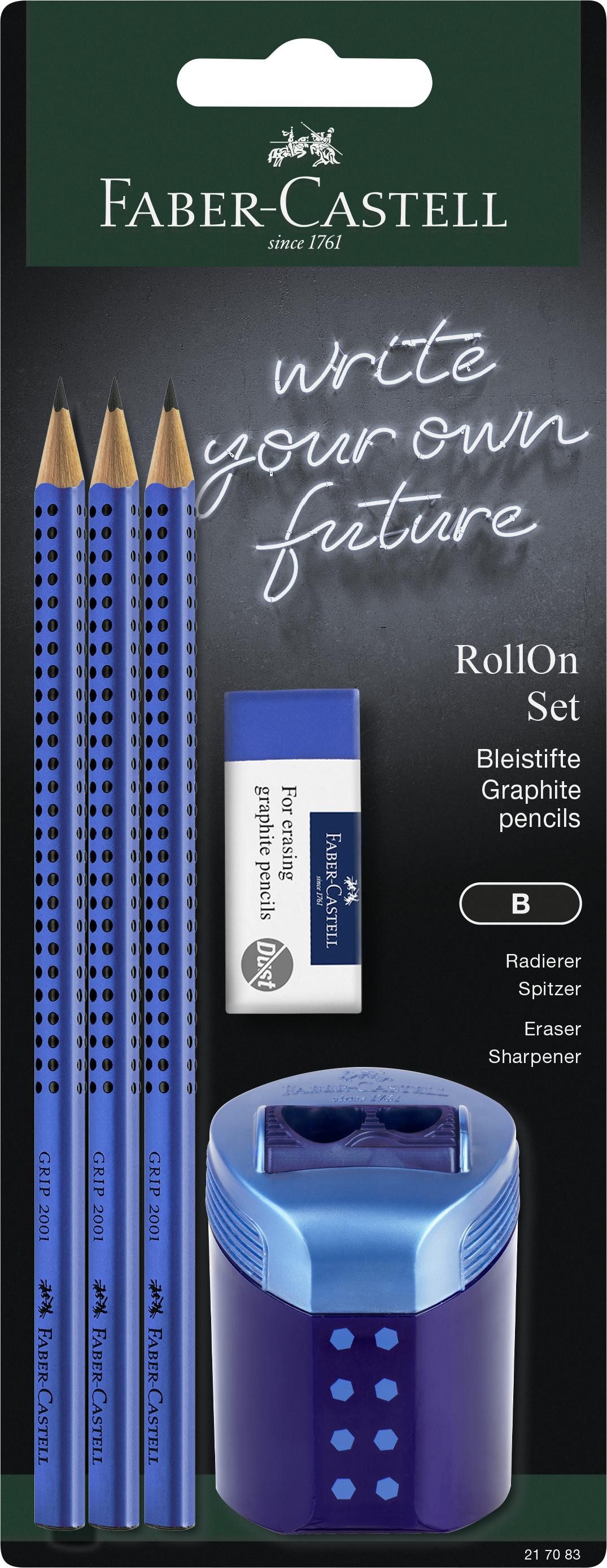 Faber-Castell Bleistift Faber Castell Bleistift Grip 2001 B blue Rad+Spitzer