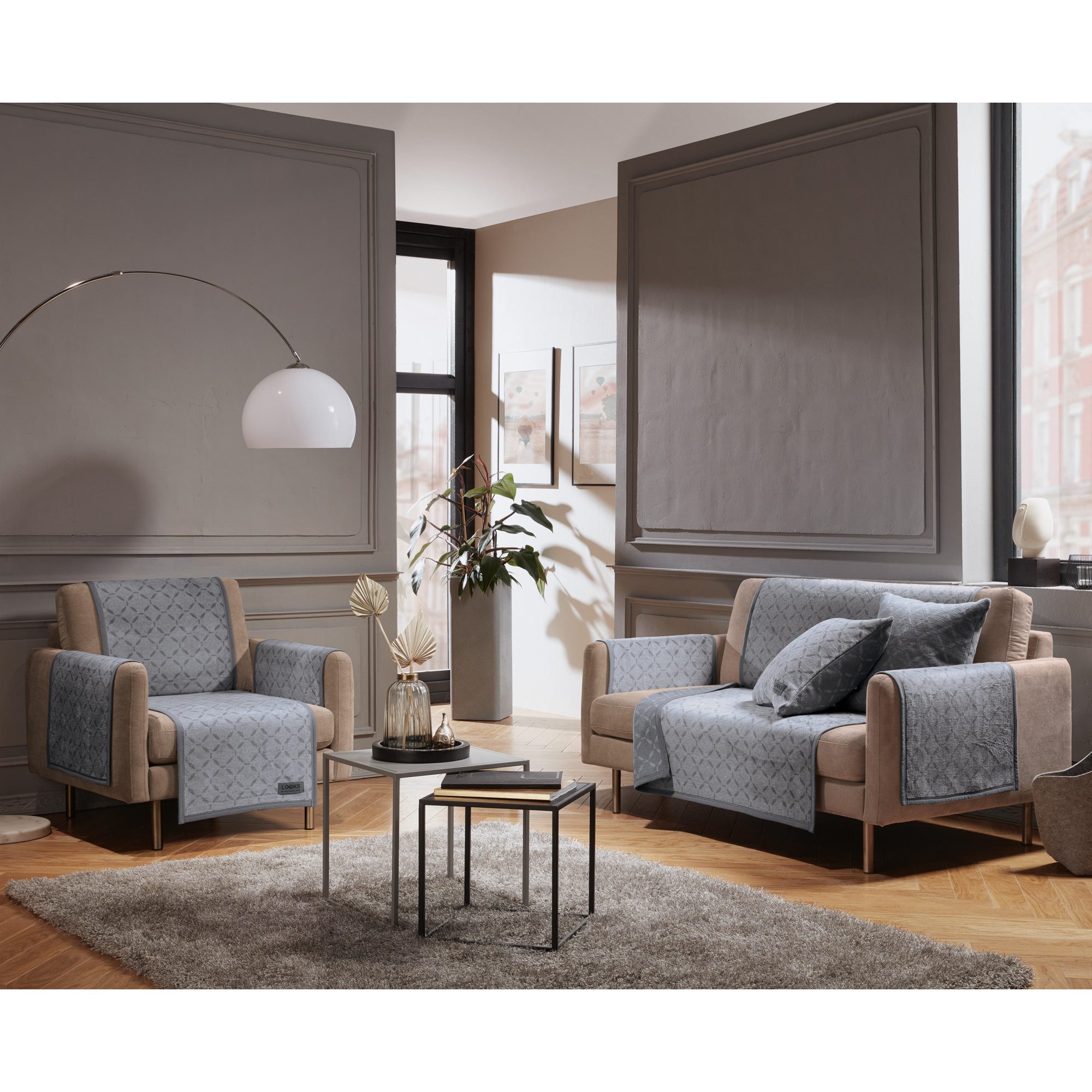 LOOKS by Wolfgang Joop Sesselschoner Sessel- und Sofaschoner, Baumwollmischung Uni