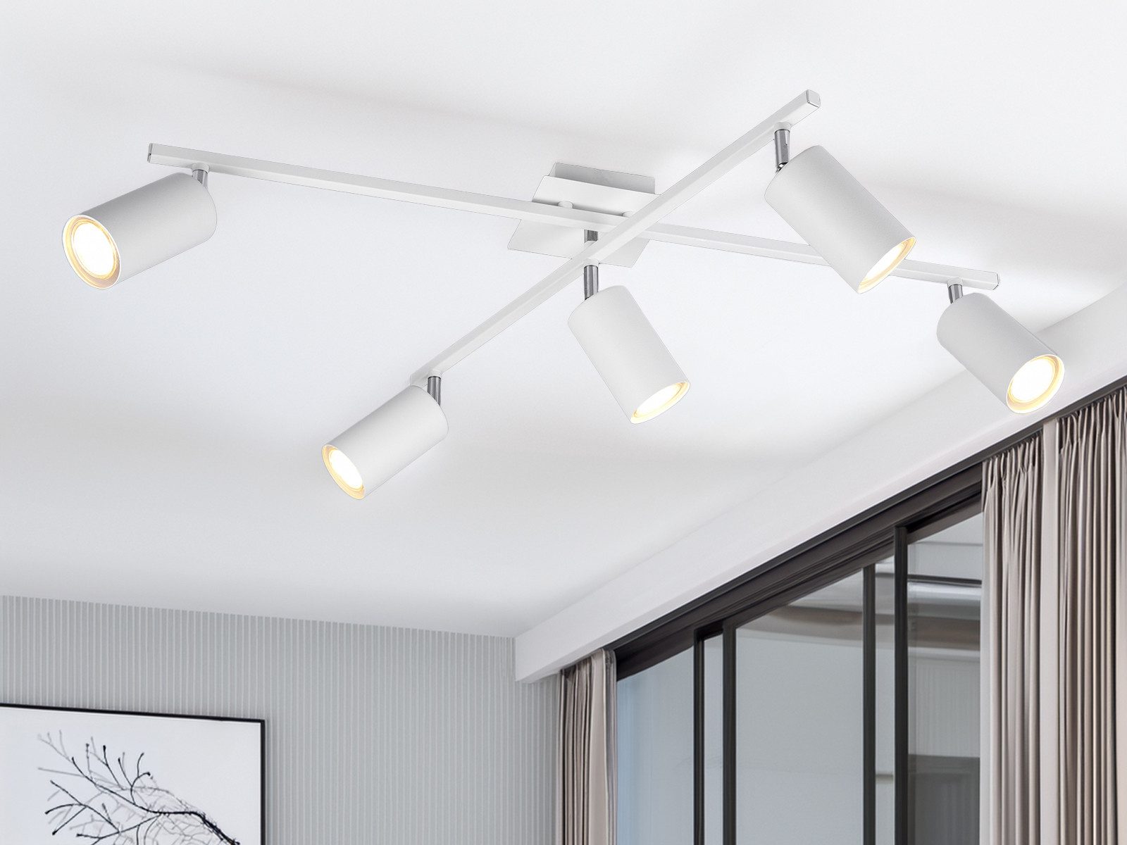 TRIO Leuchten LED Deckenstrahler, Dimmfunktion, LED wechselbar, Warmweiß, g günstig online kaufen