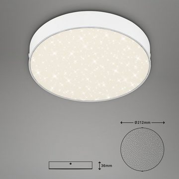 Briloner Leuchten LED-Sternenhimmel 7073-416, LED fest verbaut, Warmweiß, weiß, LED, Deckenlampe