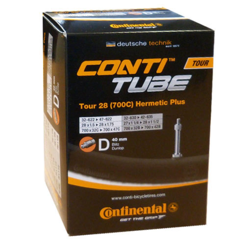 CONTINENTAL Fahrradschlauch Continental Schlauch Conti Tour 28 Hermetic Plus 27/28x1 1/4-1.75\" 32