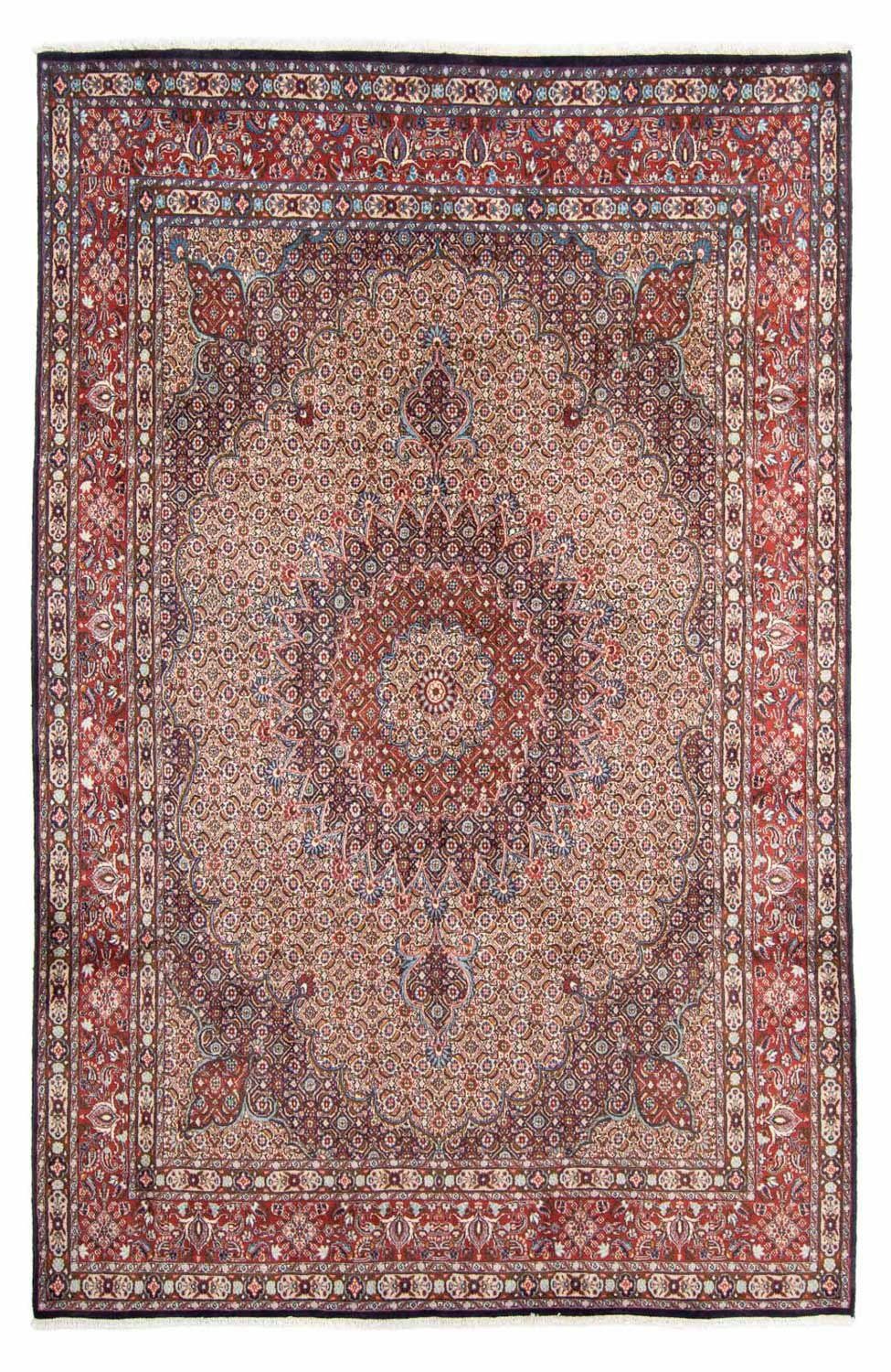 Wollteppich Medaillon Unikat Höhe: 351 x 252 Täbriz chiaro mm, mit Marrone cm, 10 morgenland, rechteckig, Zertifikat