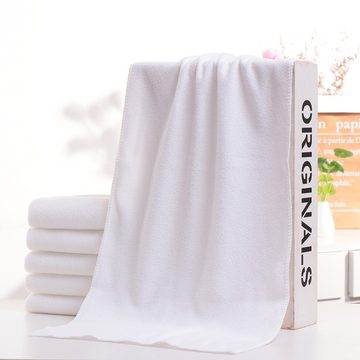 BlauCoastal Badetücher 10er Set Handtücher, kleine Duschtücher, 30x70 cm, Baumwolle, weiß