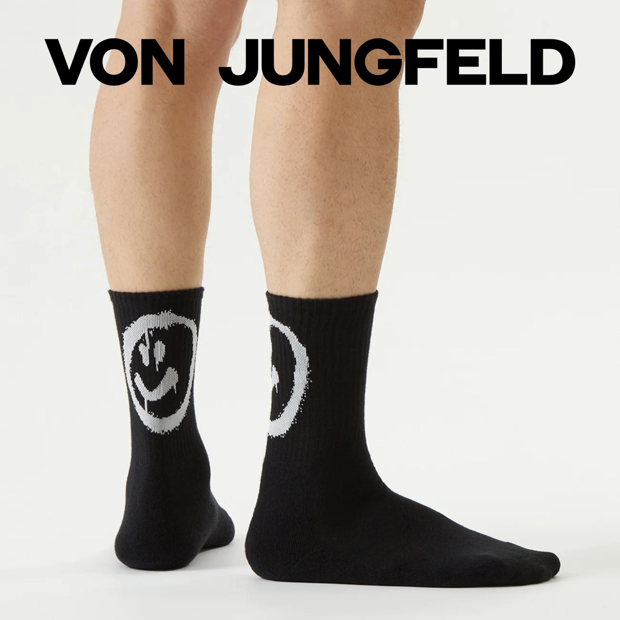 von Jungfeld Tennissocken Smiley hohe Sportsocken günstig online kaufen